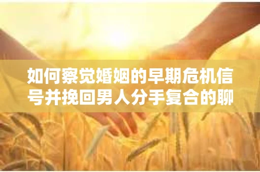 如何察觉婚姻的早期危机信号并挽回男人分手复合的聊天技巧？