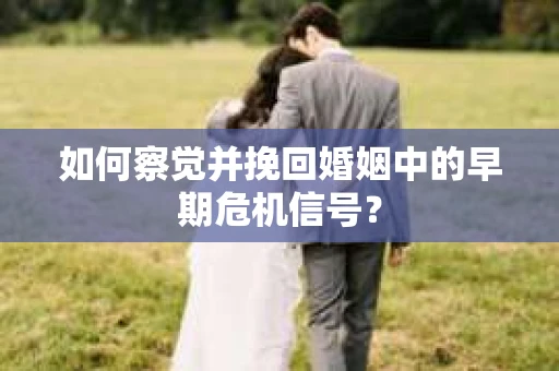 如何察觉并挽回婚姻中的早期危机信号？