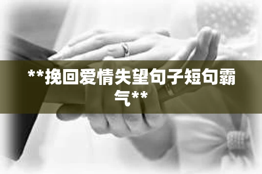 **挽回爱情失望句子短句霸气**