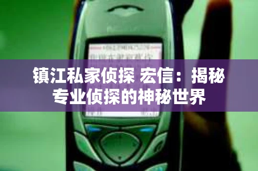 镇江私家侦探 宏信：揭秘专业侦探的神秘世界