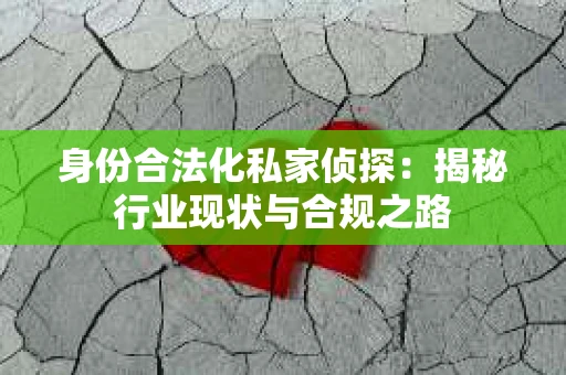 身份合法化私家侦探：揭秘行业现状与合规之路
