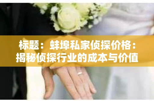 标题：蚌埠私家侦探价格：揭秘侦探行业的成本与价值