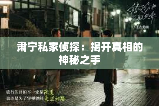 肃宁私家侦探：揭开真相的神秘之手