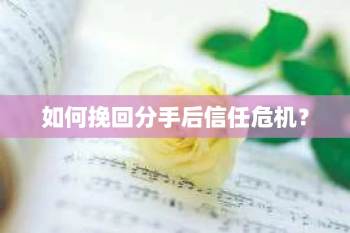 如何挽回分手后信任危机？