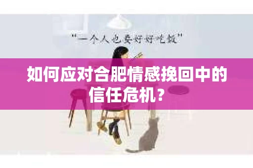 如何应对合肥情感挽回中的信任危机？