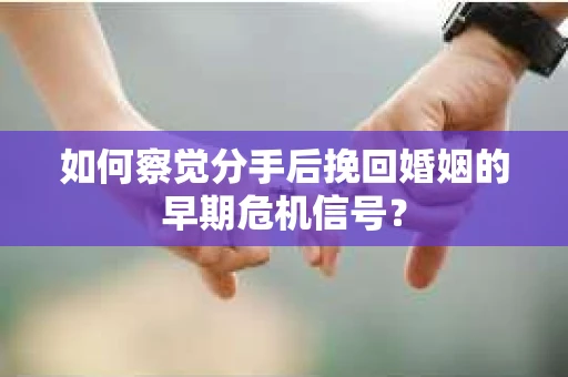 如何察觉分手后挽回婚姻的早期危机信号？