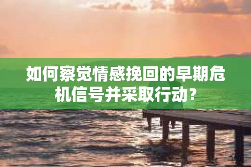 如何察觉情感挽回的早期危机信号并采取行动？